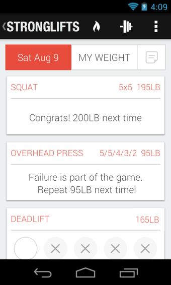 增肌锻炼(StrongLifts 5x5 Workout)