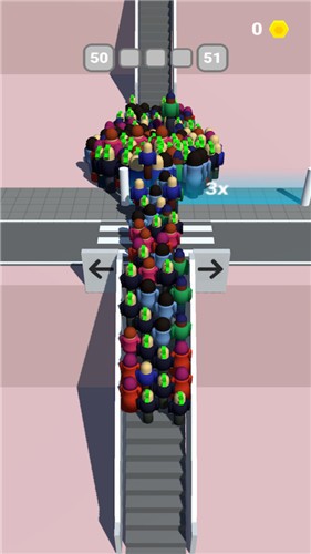 扶梯擠一擠