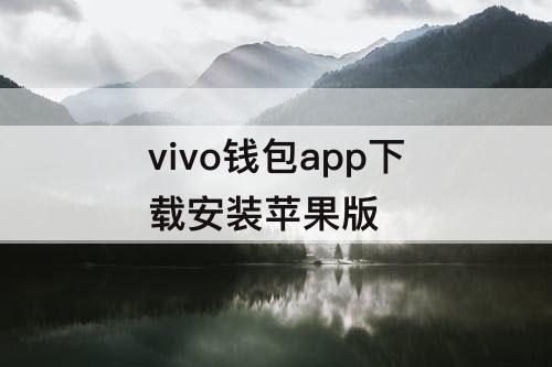 vivo钱包app下载安装苹果版